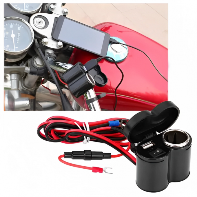 Chargeur Moto USB-Cigare CM