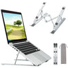 Multi-position foldable laptop cooling stand for use as a laptop cooling pad